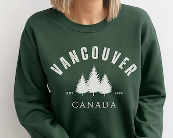 Vancouver Sweatshirt, Canada Pullover, Vancouver Canada Crewneck, Vacation Shirt Gift, Travel Sweater, Souvenir, British Columbia