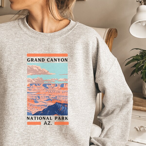 Sweatshirt Souvenir Grand Canyon Arizona - Taille L, Bleu, Unisexe - Occasion En Excellent état