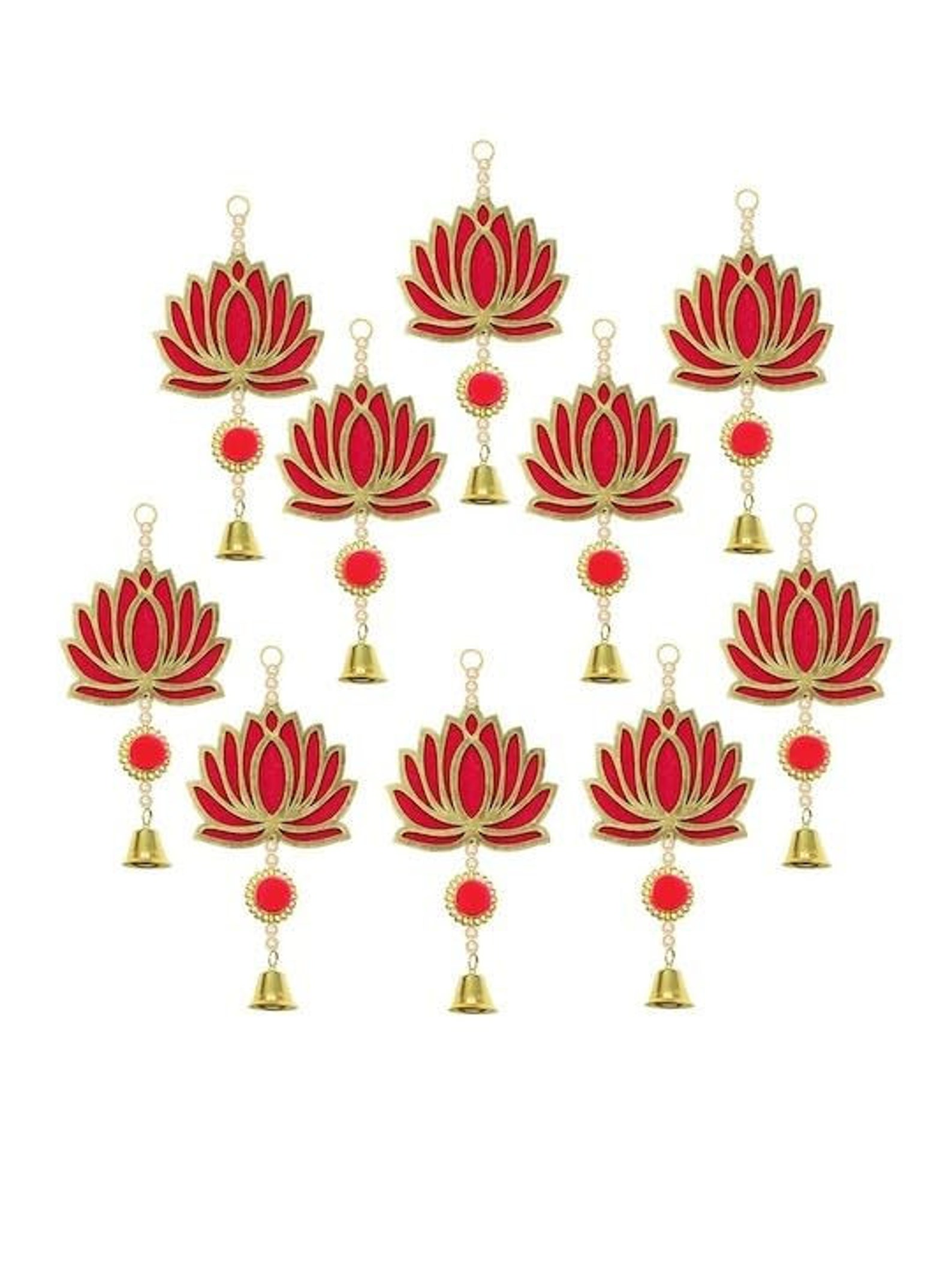 Handmade Lotus Wall Decor With Jhumki Style Hanging Perfect Etsy