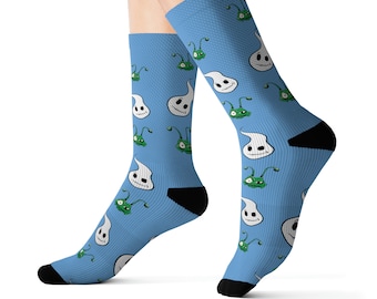 Buff Ghost and Daemian - Light Blue Socks