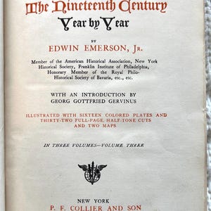 1900 History Book, 19th Century, Edwin Emerson, Illustrated, Pull-Out Map Bild 2