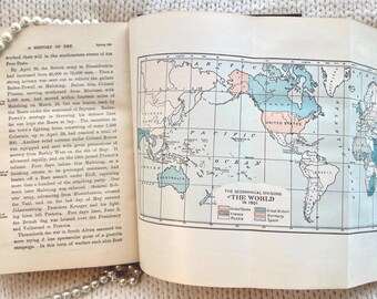 1900 History Book, 19th Century, Edwin Emerson, Illustrated, Pull-Out Map
