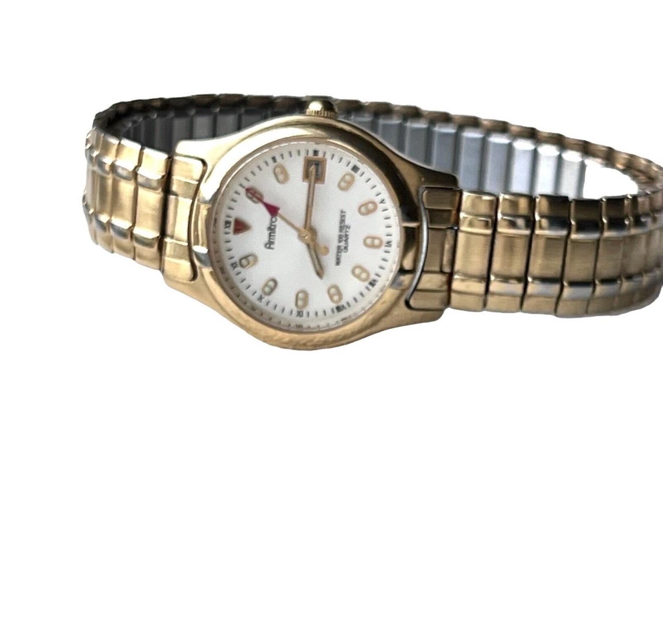 Rare vintage Armitron ladies reversible metal two tone watch NEW BATTERY Vintage Armitron Ladies Women main image 3