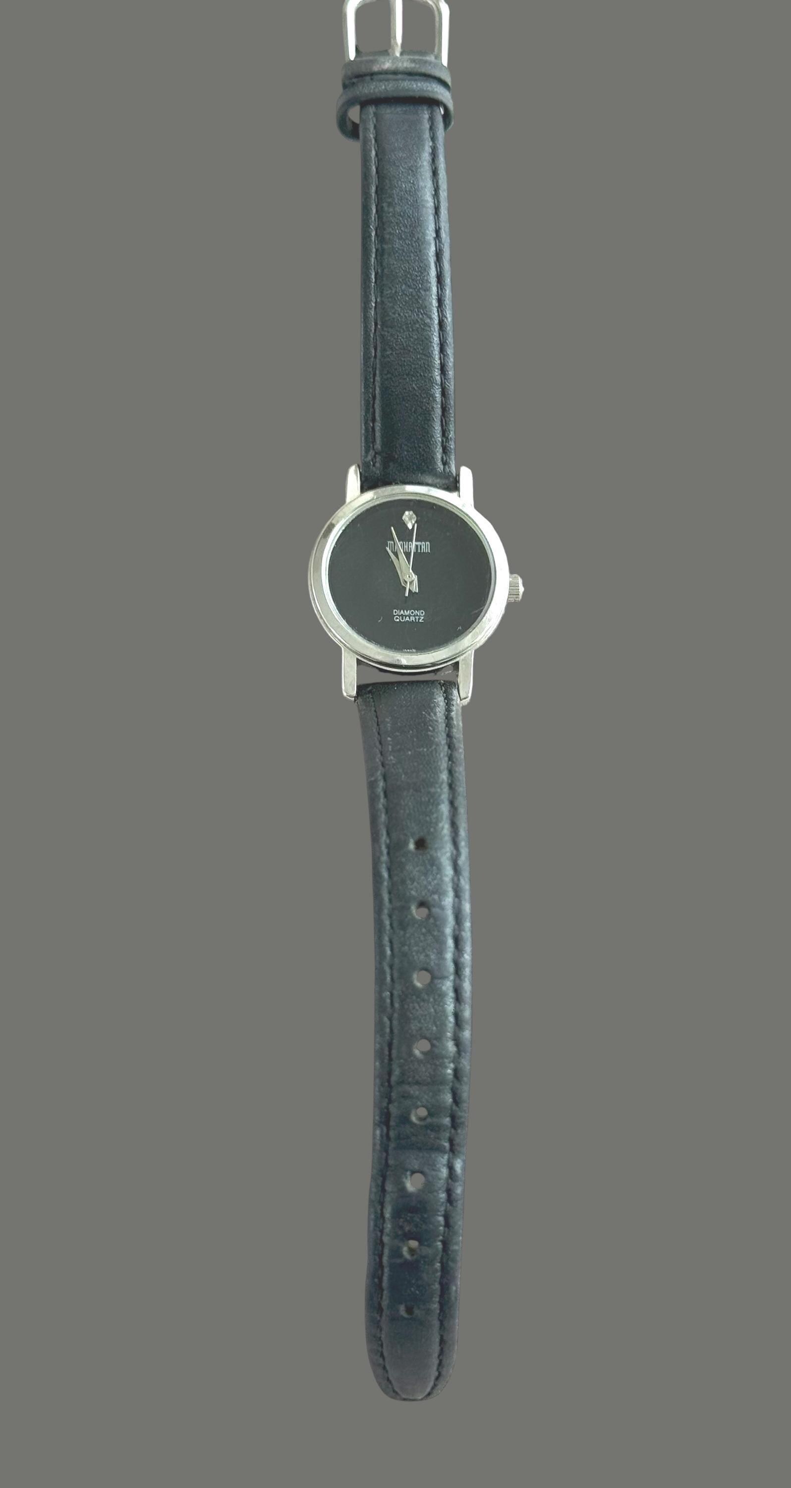 Vintage Croton Watch *manhattan Diamond* Quartz Japan 24mm 