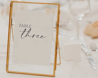 Wedding Table Numbers 3x5 and 5x7- Custom Wedding Table Numbers-Modern Wedding- Wedding Table Numbers Editable Template- Digital Download
