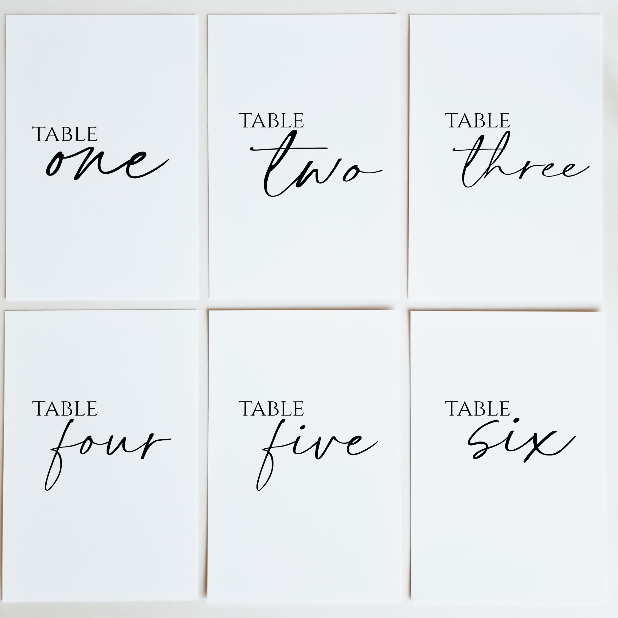 Modern Wedding Table Numbers Template 3x5, 5x7 (digital Download) - Etsy