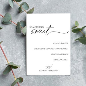 Wedding Dessert Sign 5x7 & 8x10- Custom Wedding Sign-Modern Wedding sign- Editable Template- Digital Download