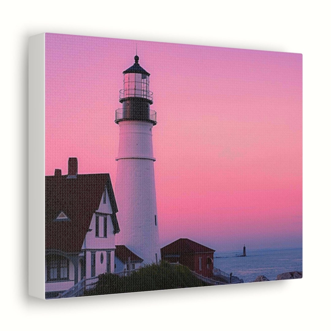 Canvas Wall Art Lighthouse Wall Art Decor Lighthouse on Canvas Etsy