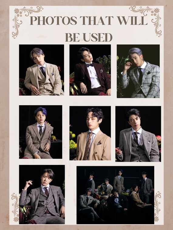 BTS Vintage Magnet Frame | MOTS 7, Namjoon, RM, Jin, Suga, Yoongi
