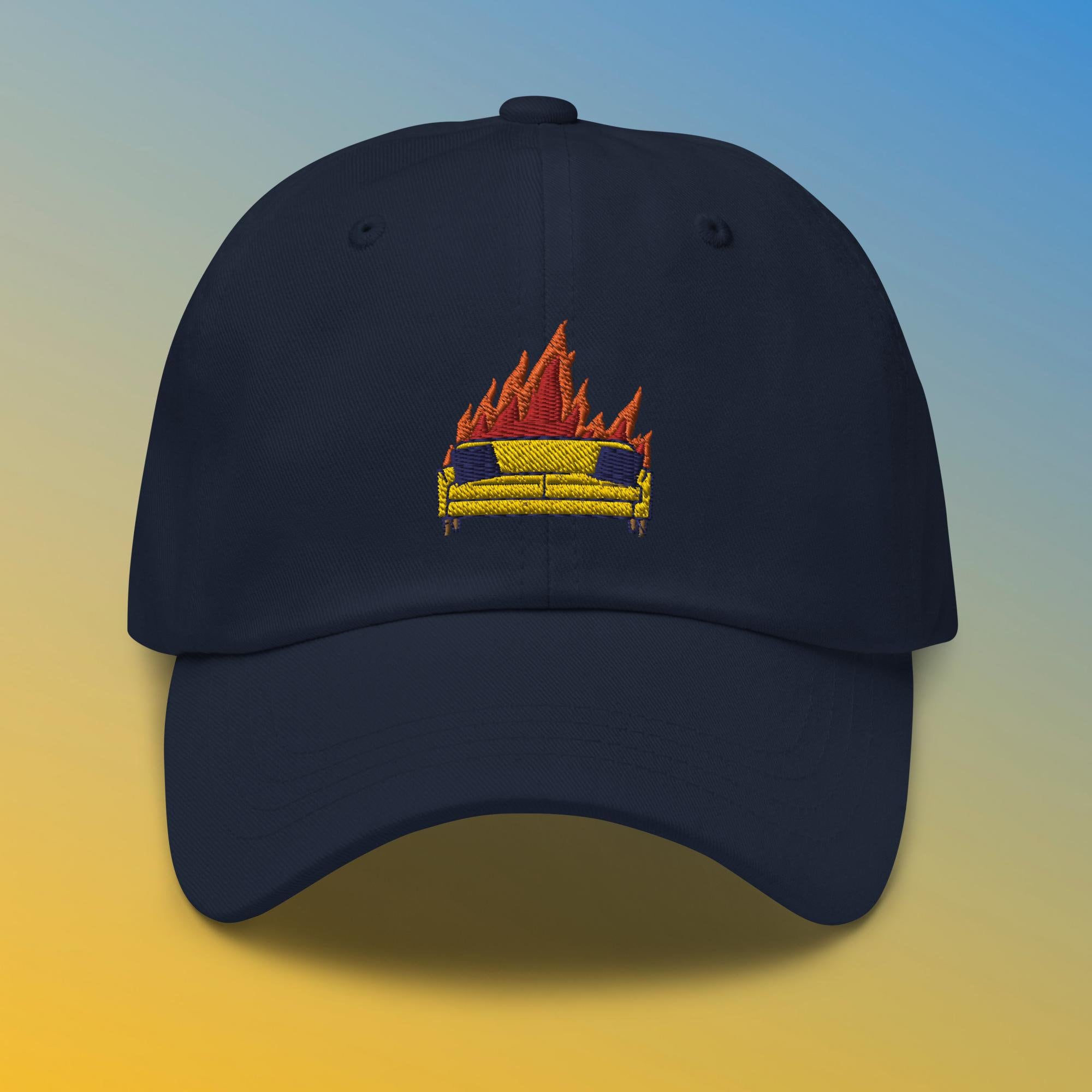 WVU Couch Burn West Virginia Game Day Hat Embroidered Dad Hat Etsy