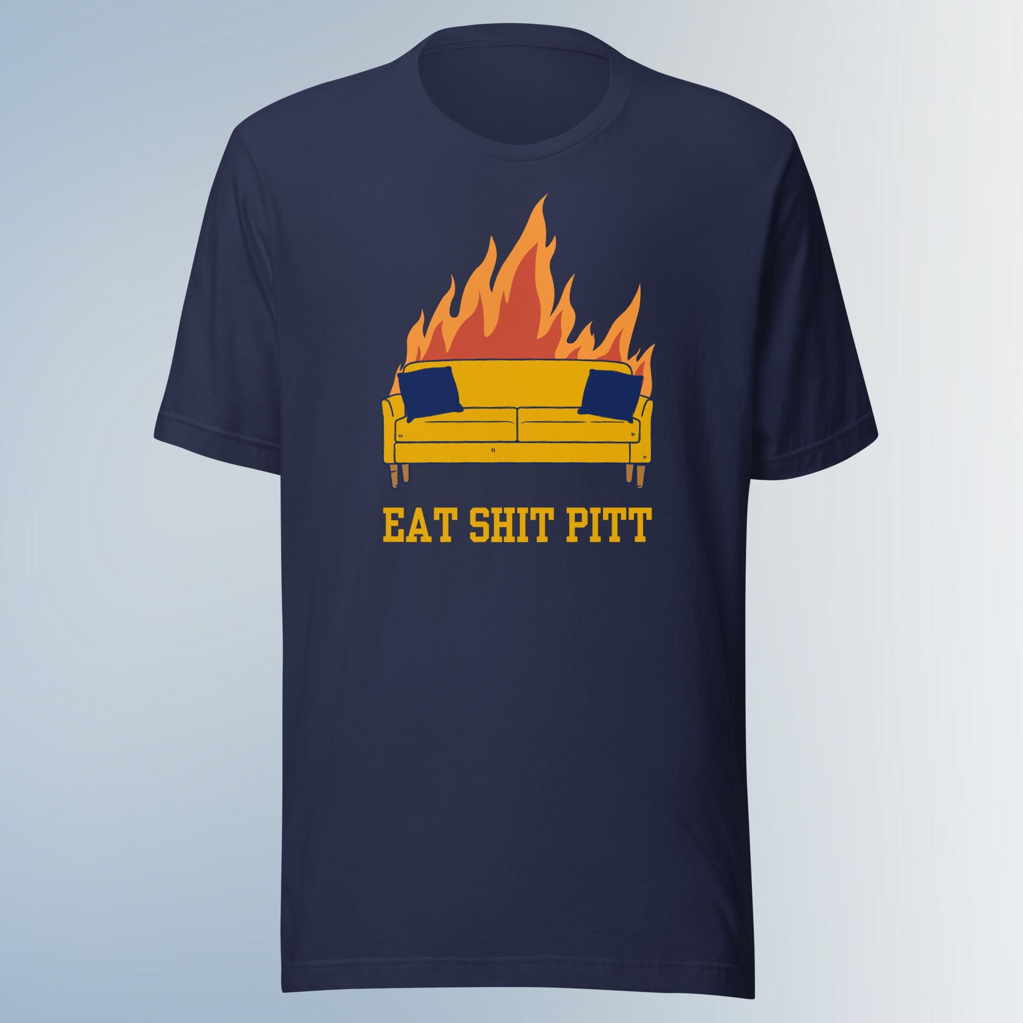 Funny WVU Tshirt Eat Shit Pitt WVU Football Let's Go Mountaineers