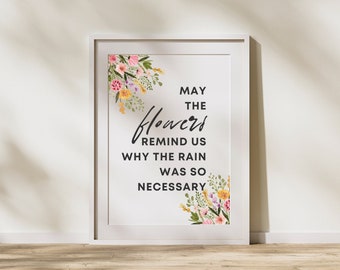 Inspirational Floral Print, Motivational Wall Art (Digital Download)