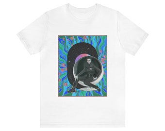 Space Girl Grafik Tee: Surreal Trippy Art T-Shirt
