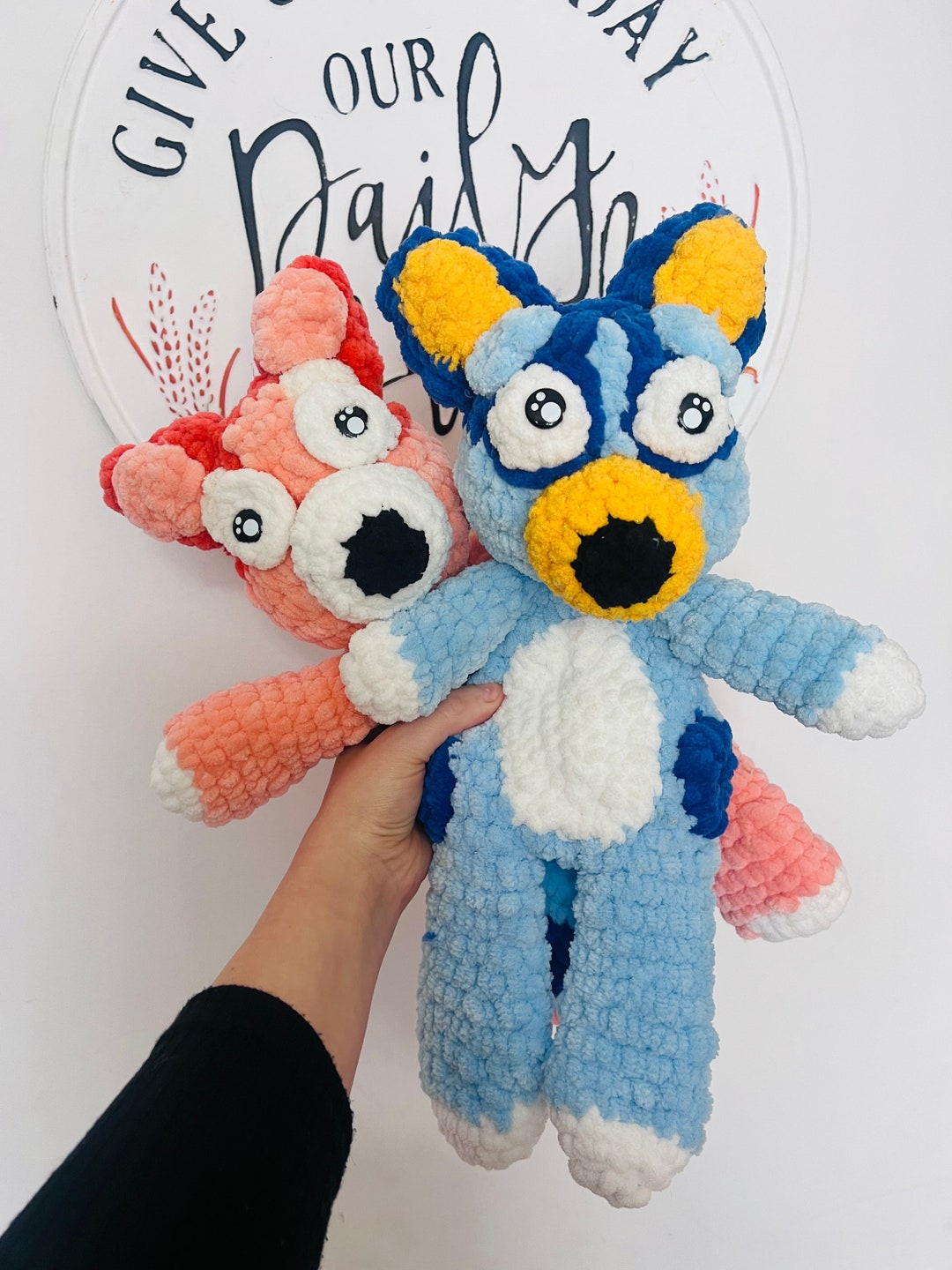 Bluey and Bingo Lovey Snuggler Crochet Bluey Plush Yarn - Etsy