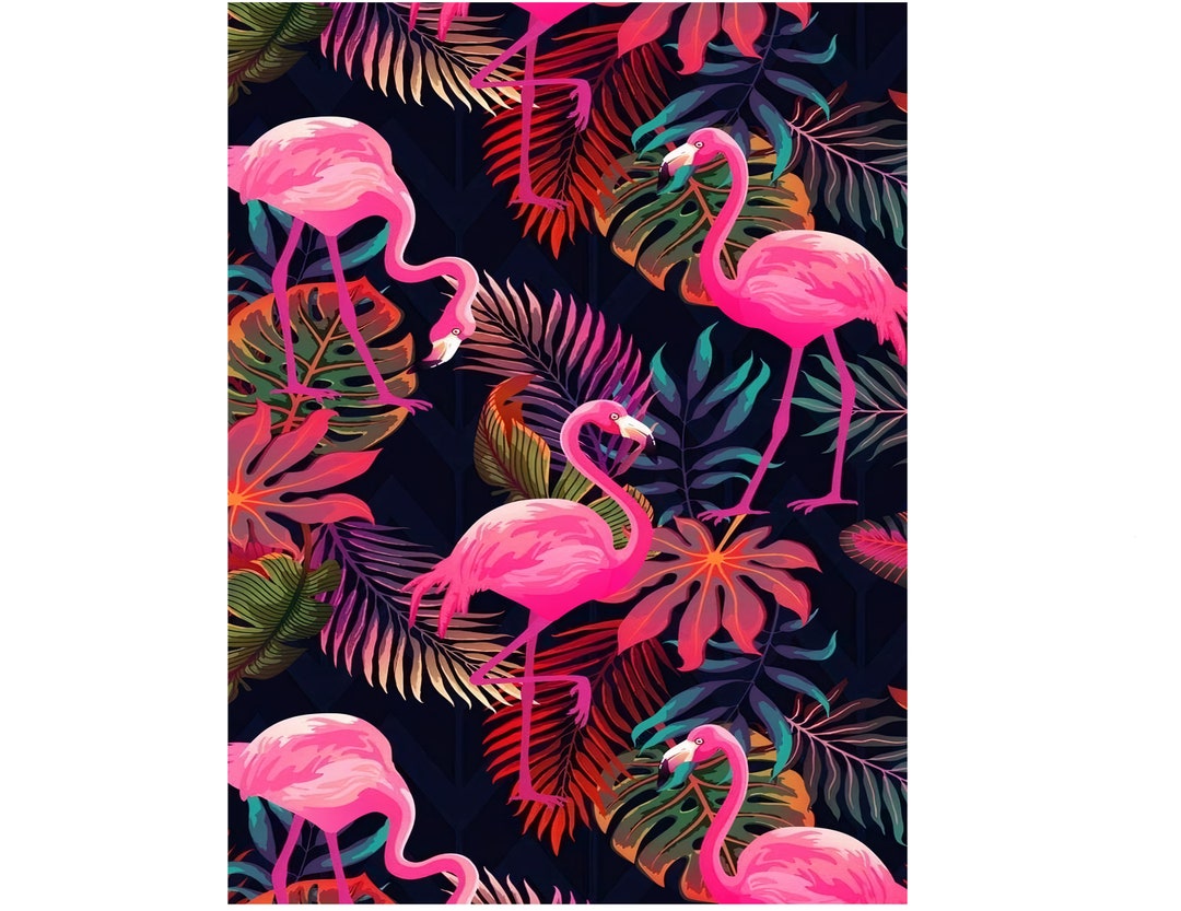 A3 Flamingo Rice Papertropical Decoupage Paper Sheetcute - Etsy