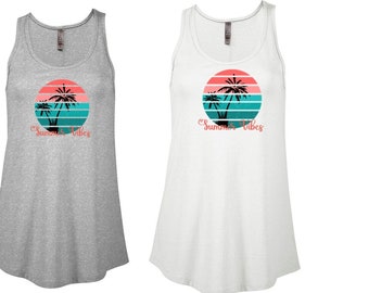 Ladies flowy tank Summer Vibes