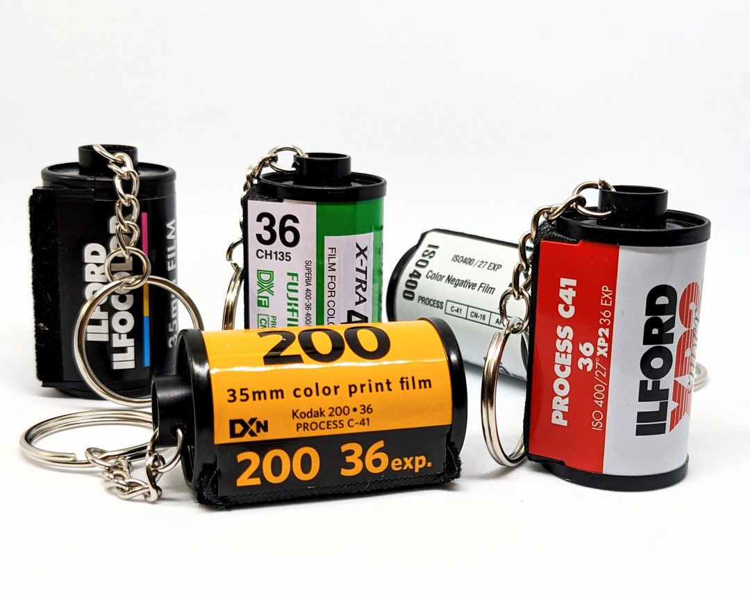 Film Canister Keyring Retro Film Roll Keychain. Kodak Ilford Etsy