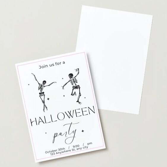 Printable Halloween Party Invitation Template, Digital Costume Party ...
