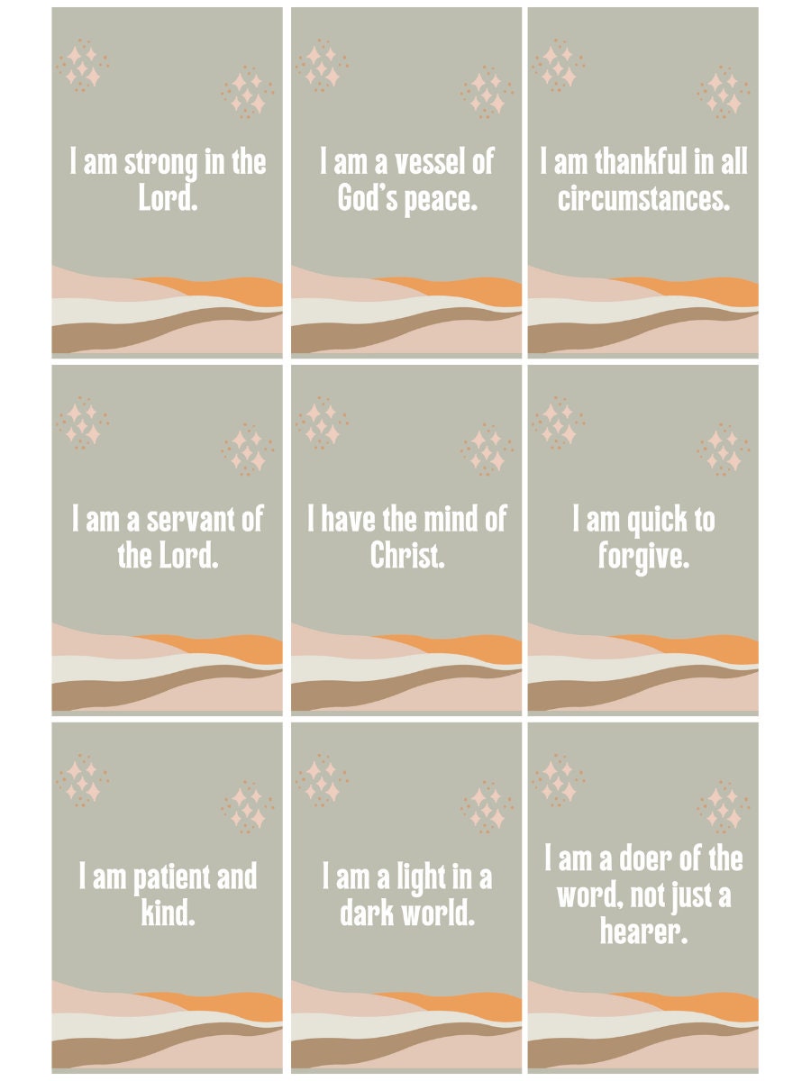 54 Unique Prayer Cards Digital Printable PDF, Bible Verse Cards
