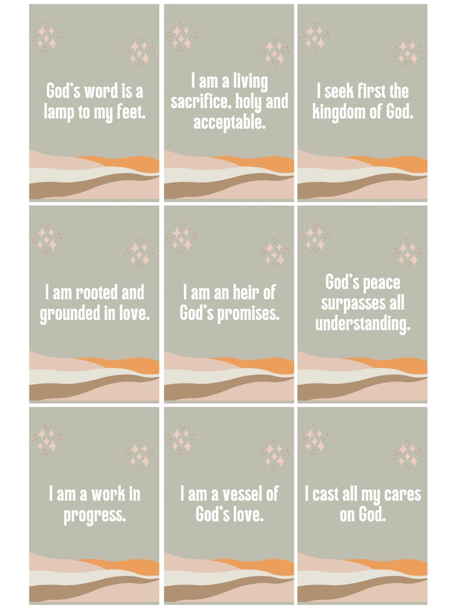 54 Unique Prayer Cards Digital Printable PDF, Bible Verse Cards