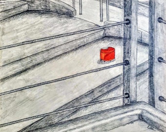 A Lonely Stool - Art Print