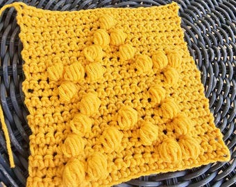 Star Bobble Crochet Square Pattern (Afghan Blanket PDF)