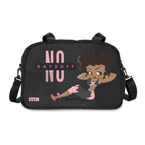 No Days off Workout Bag, Workout Bag, DUFFLE BAG, GYM bag, Women Duffle Bag, Black Betty Boop, Yoga Bag, Queen Betty Boop Workout Women Bag