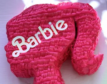 Barbie silueta piñata con nombre personalizable 14 pulgadas