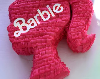 Barbie Silhouette Pinata With Customizable Name 30in