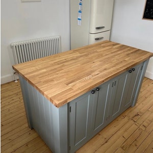 Stunning Bespoke Kitchen island/breakfast bar made to any size /any design/any farrow and ball or LittleGreene paint colour image 3