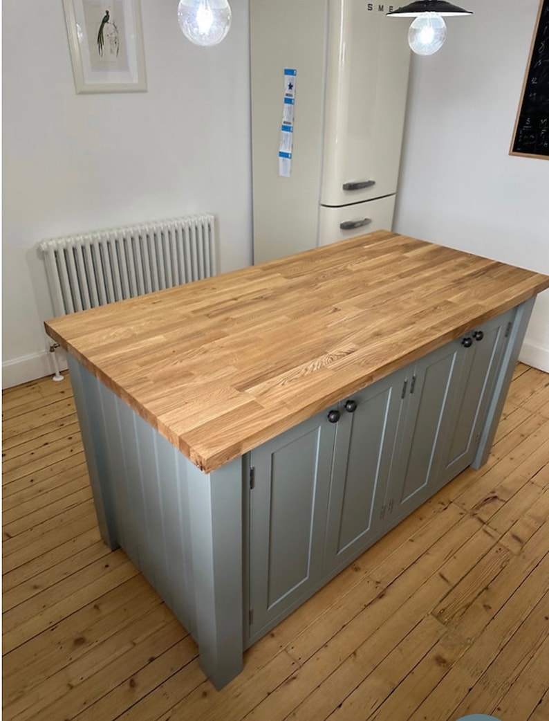 Stunning Bespoke Kitchen island/breakfast bar made to any size /any design/any farrow and ball or LittleGreene paint colour image 3