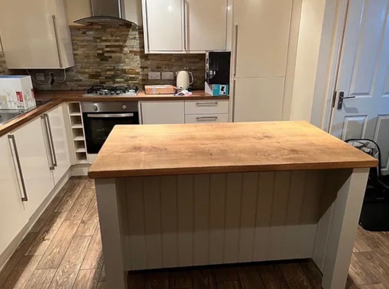Stunning Bespoke Kitchen island/breakfast bar made to any size /any design/any farrow and ball or LittleGreene paint colour image 4