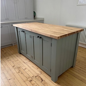 Stunning Bespoke Kitchen island/breakfast bar made to any size /any design/any farrow and ball or LittleGreene paint colour image 2