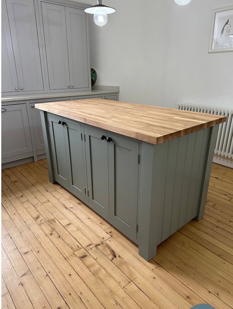 Stunning Bespoke Kitchen island/breakfast bar made to any size /any design/any farrow and ball or LittleGreene paint colour image 2