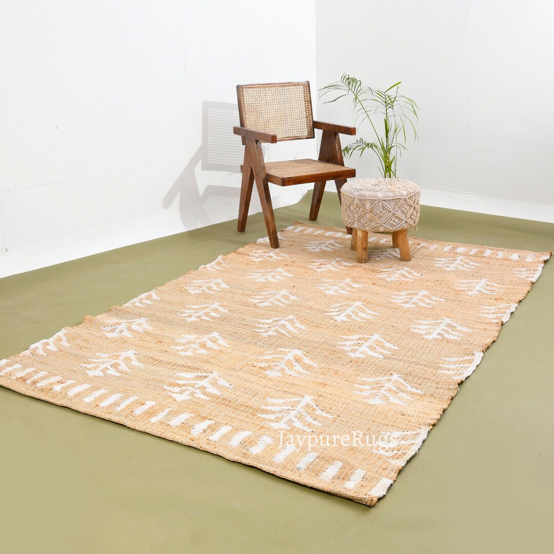8x10 9x12 Jute Rug Entry Way Jute Rug Flower Jute Rug Handmade Jute Rug ...