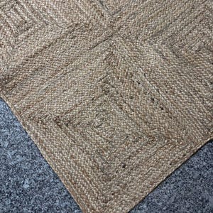 Jute Rug Natural Jute Rug Jute Braided Rug 8X10 Bohemian Jute Rug Rectangular Jute Rug  Boho Decor Rug, Jute Rug , Custom Size Rug