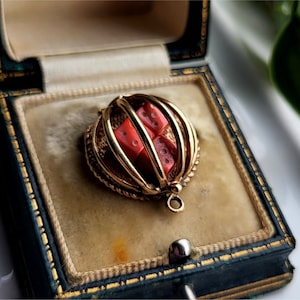 Vintage 9ct gouden dobbelstenen charme, 9ct gouden gokken charme / hanger (F)