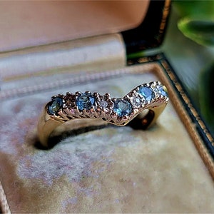 Aquamarine wishbone ring online