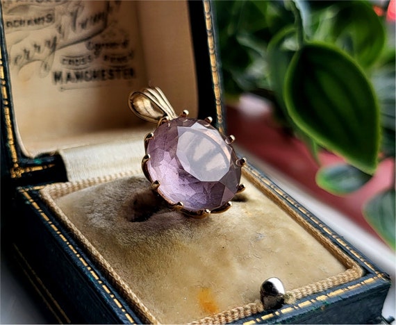 9ct gold 2024 amethyst pendant