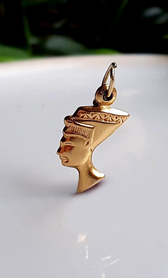 QUALITY Vintage 9ct Gold Pharoah Charm, 9ct Gold E