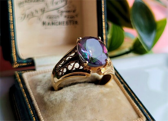 9ct gold sales mystic topaz ring