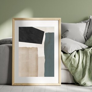 Abstract, Geometric, Green, Neutral, Wall Art, Digital Download