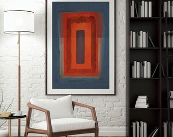 Abstract, Red, Blue, Rothko Inspired, Digital Download