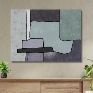 Abstract, Geometric, Blue, Green, Wall Art, Digital Download