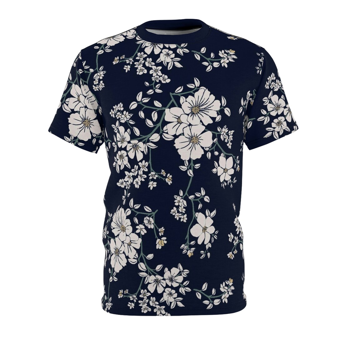 Men's Floral T-shirt January - Etsy