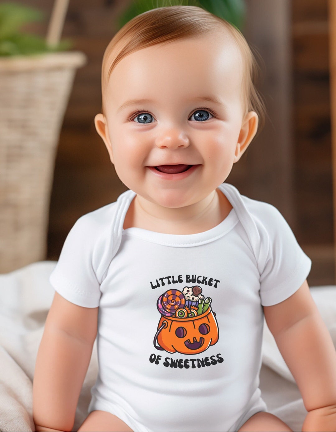 Cute Little Bucket of Sweetness Halloween Onesie, Perfect Halloween