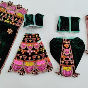 Radha Krishna , Yugal jodi Dress - Avaiable in all sizes | festive dress | Velvet dress | Statue Clothes Pure Handmade-Poshak | Janamashtami