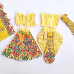 Festive Radha Krishna outfits| Handcrafted Krishna ji poshak | Yugal jodi Dress - Available in all sizes | Silk dress | Janamashtami gift