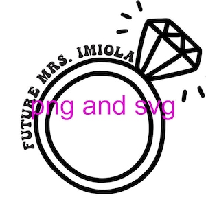 BRAUT Benutzerdefinierte bling RING personalisierte Zukunft Frau png