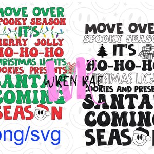 beweeg over het spookachtige seizoen, it's christmas svg/png